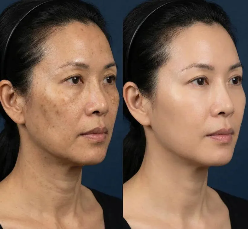 Before and after Pico pigmentation treatment, client photo 3
